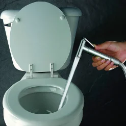 Robinet WC HYGIÈNE INTIME 2 eaux Chrome brillant en laiton><noscript><img width=