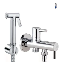 Robinet WC HYGIÈNE INTIME 1 eau Chrome brillant en laiton>Kibath Online