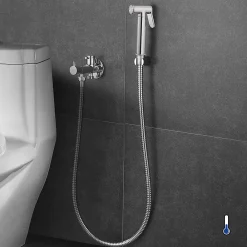 Robinet WC HYGIÈNE INTIME 1 eau Chrome brillant en laiton>Kibath Online