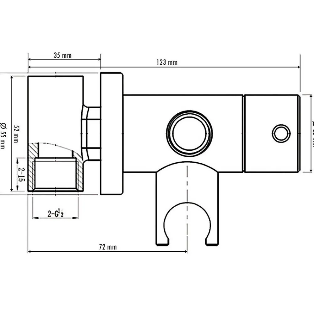 Robinet WC HYGIÈNE INTIME 2 eaux, OR brossé, en laiton>Kibath Sale