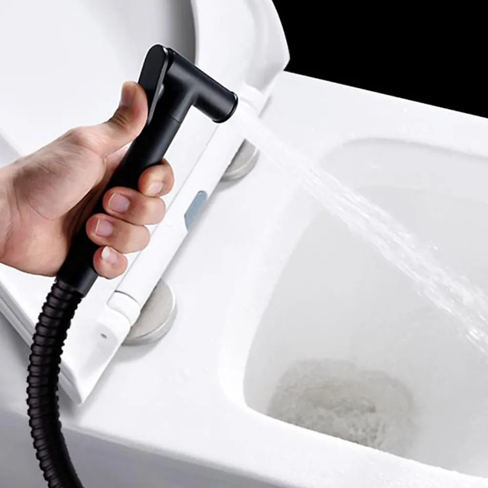 Kibath Robinet WC HYGIÈNE INTIME 2 eaux NOIR OR mat en laiton* Nettoyant Pour Wc