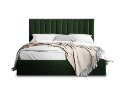 Best Mobilier Rosario - lit coffre - 140x200 - sommier inclus - en velours -* Lit Coffre