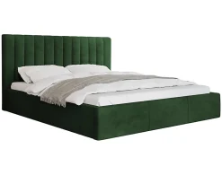 Best Mobilier Rosario - lit coffre - 140x200 - sommier inclus - en velours -* Lit Coffre