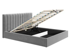 Rosario - lit coffre - 180x200 - sommier inclus - en velours ->Best Mobilier Sale