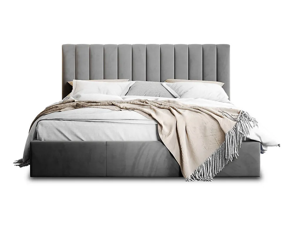 Rosario - lit coffre - 180x200 - sommier inclus - en velours ->Best Mobilier Sale