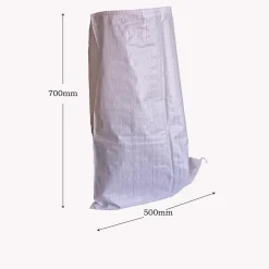 Sac à gravats en polypropylène tissé robuste 50L H.70 x l.50, lot de 5* Sac Poubelle