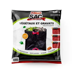 Sac à végétaux noir 125L 50x50x50 cm* Sac Poubelle