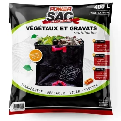 Sac à végétaux Pro noir 400L 75x75x70 cm><noscript><img width=