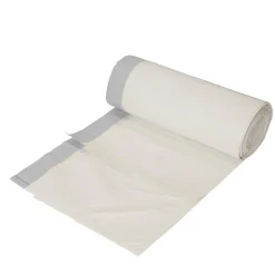 Sac poubelle vendu par 20 à poignée 50 L couleur blanc>
