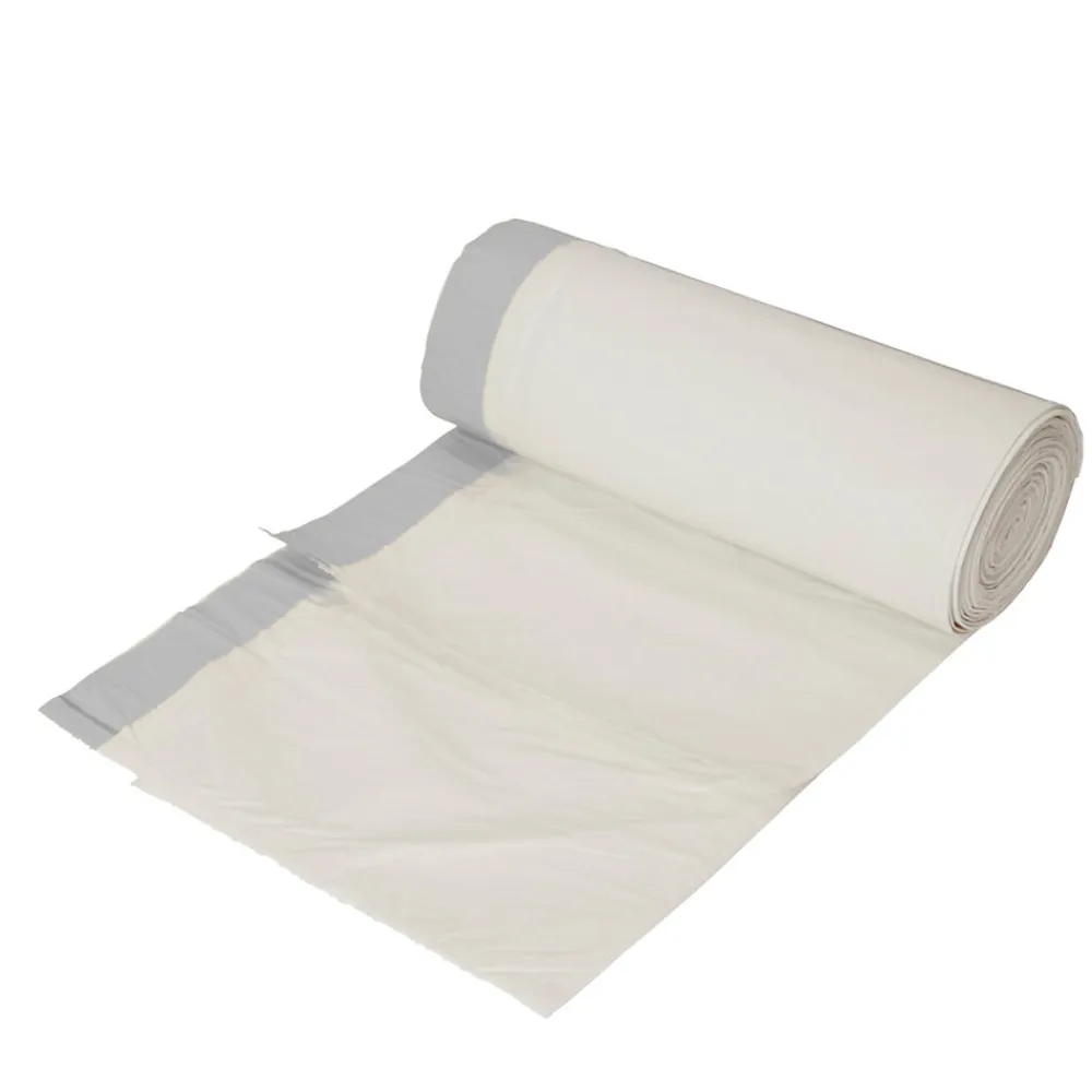 Sac poubelle vendu par 20 à poignée 50 L couleur blanc>