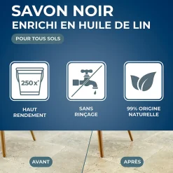 Starwax Savon noir à l'huile de lin 5L* Savon
