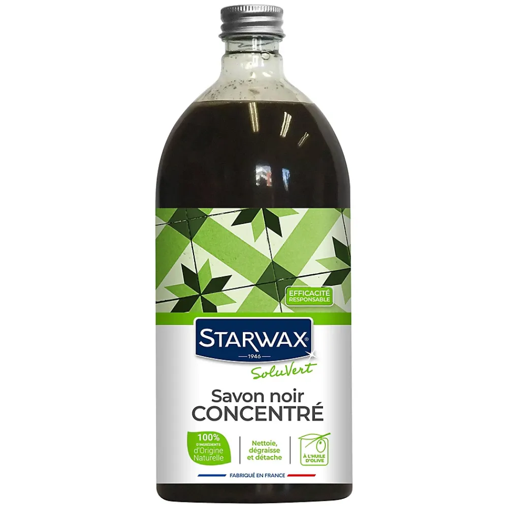 Starwax Savon noir à l'huile d'olive en bouteille 1L* Savon