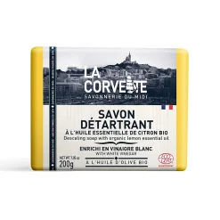 Savon solide ECOCERT détartrant parfumé à l'huile essentielle de citron bio La Corvette 200g* Nettoyant Pour Salle De Bains