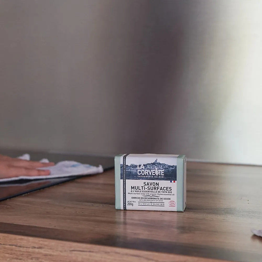 Savon solide ECOCERT multi-surfaces parfumé à l'huile essentielle de thym bio La Corvette 200g> Clearance