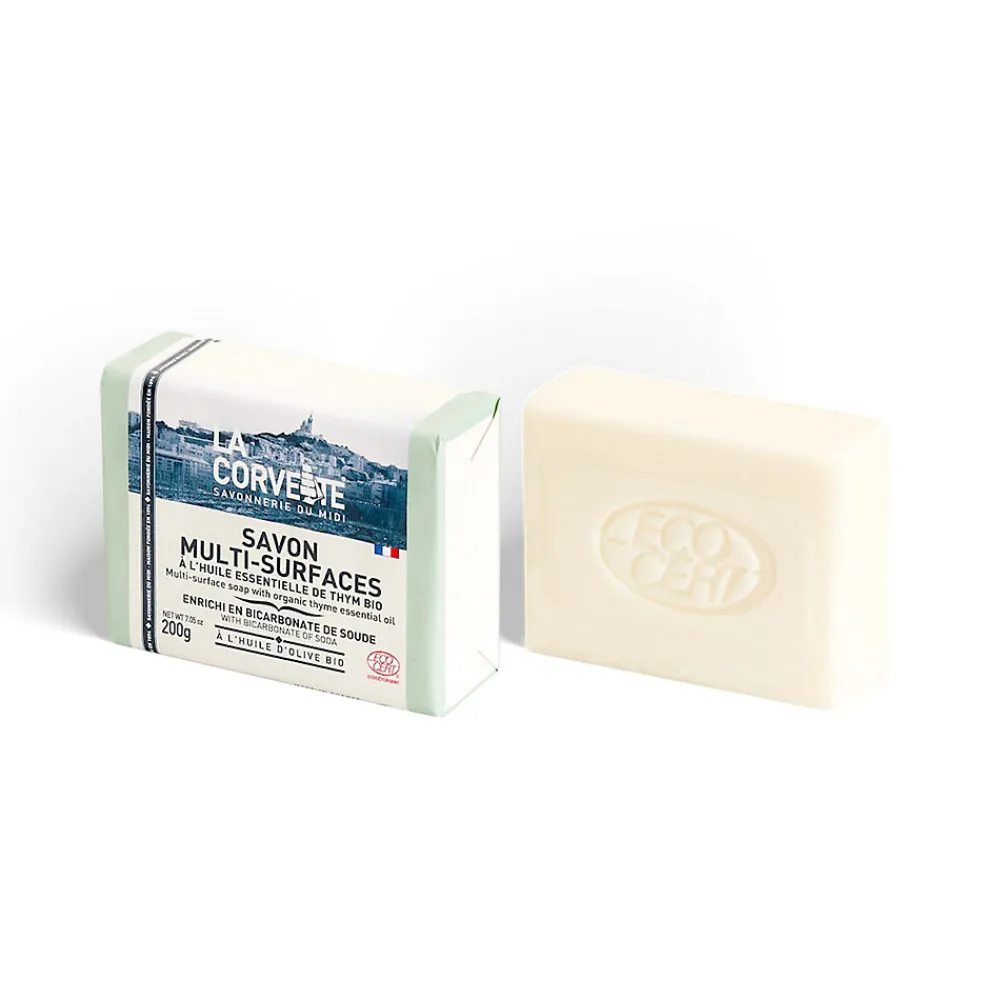 Savon solide ECOCERT multi-surfaces parfumé à l'huile essentielle de thym bio La Corvette 200g> Clearance