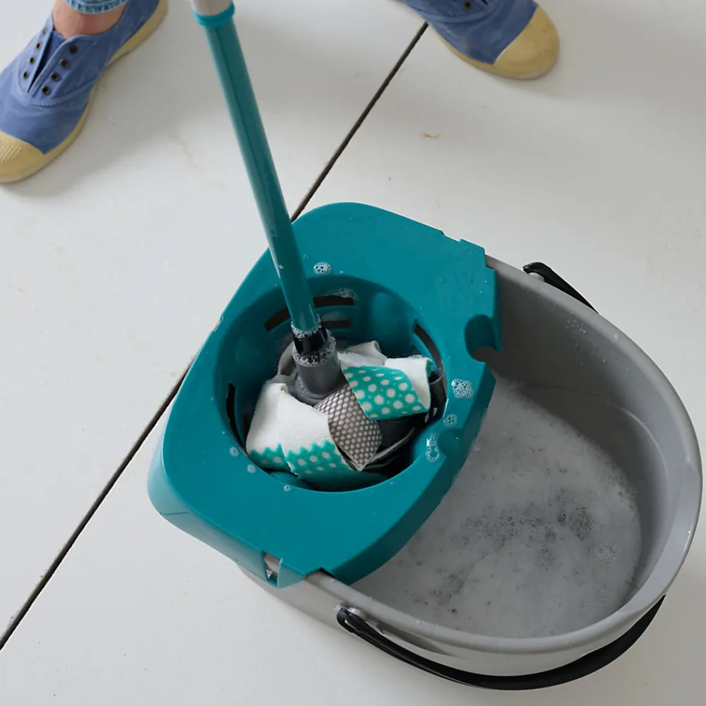 Seau et essoreuse de torsion gris clair 14L>GoodHome Sale