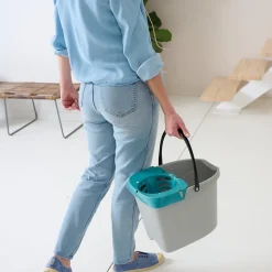 Seau et essoreuse de torsion gris clair 14L><noscript><img width=