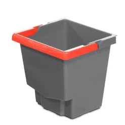 Seau 15L Gris Idea Top (Poignée Rouge)-21005Gtr ->Guialto
