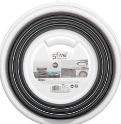 Seau pliable 10L - Blanc gris ->5Five Outlet