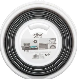 Seau pliable 10L - Blanc gris -><noscript><img width=