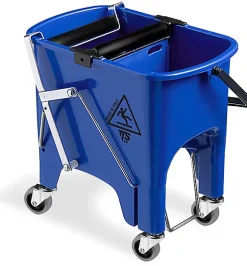 Dme Seau squizy 15L bleu avc roues - Lot de 2 -* Seau, Bassine, Récipient De Ménage