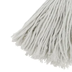 Serpillère à franges en coton blanc L.158 x l.13 cm* Serpillère