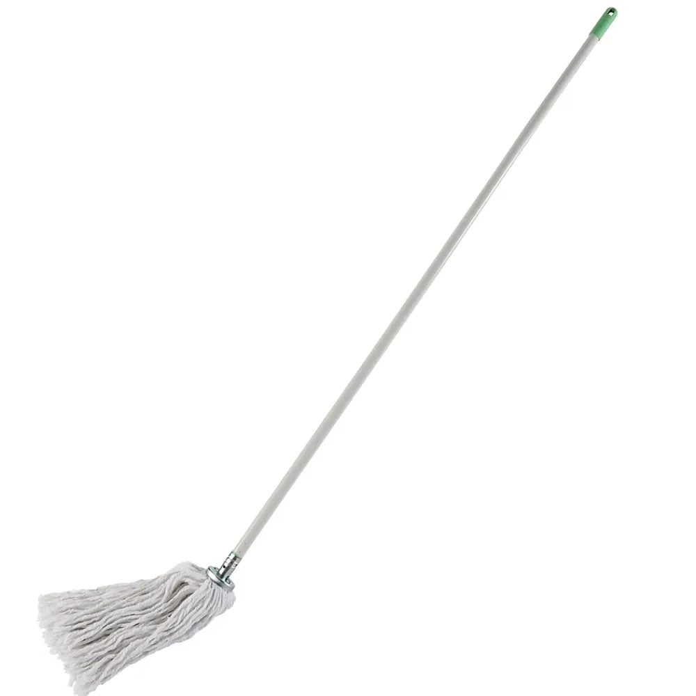 Serpillère à franges en coton blanc L.158 x l.13 cm* Serpillère