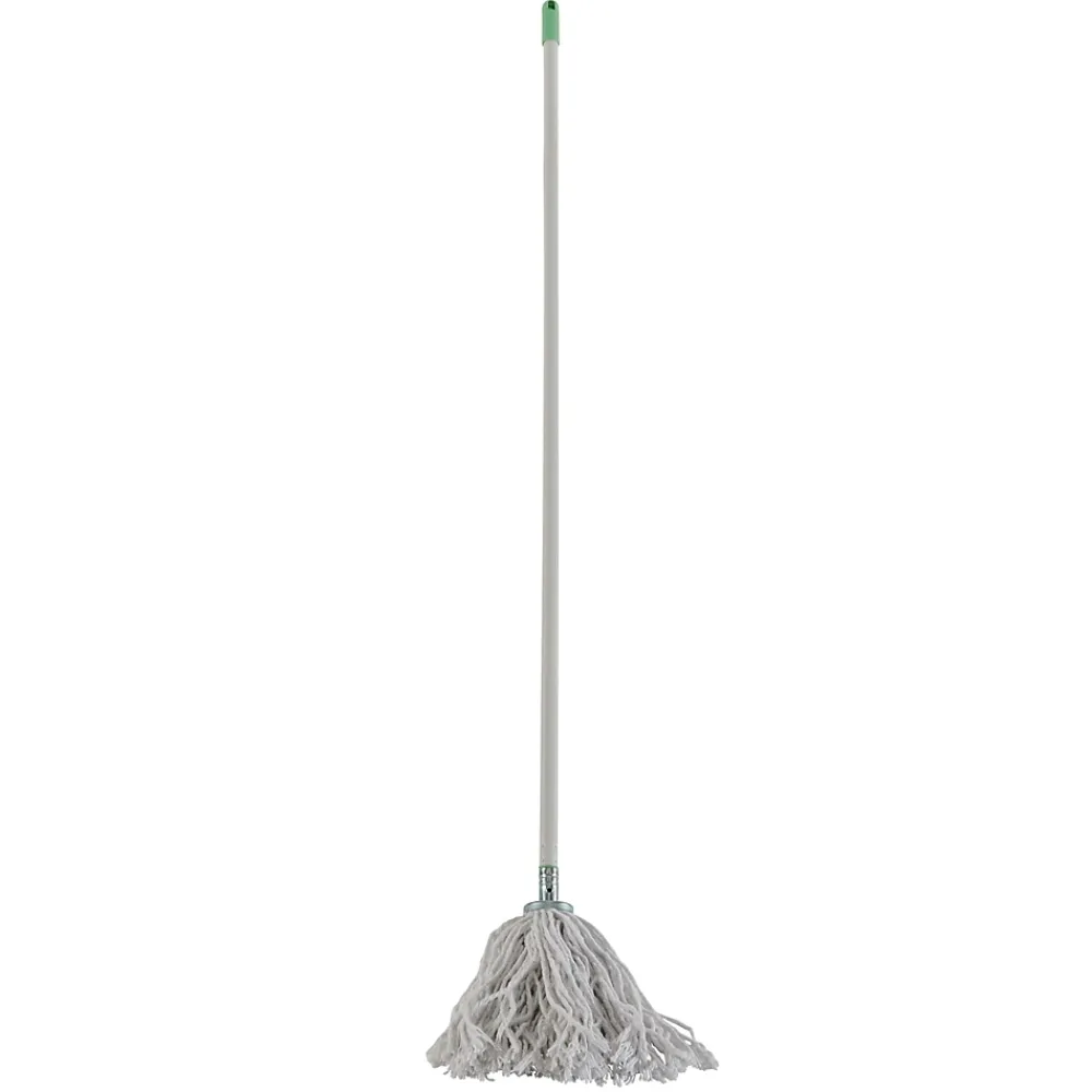 Serpillère à franges en coton blanc L.158 x l.13 cm* Serpillère