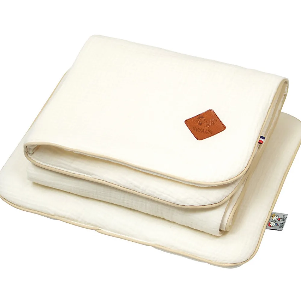 Set berceau couverture et coussin en gaze de coton Jeanne>Sevira Kids Best