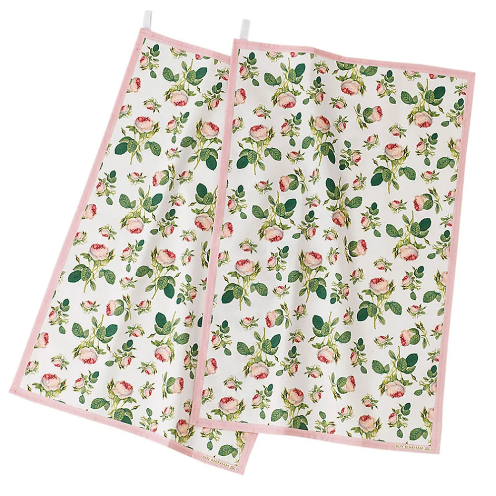 Roy Kirkham Set de 2 torchons Rose redouté* Chiffon