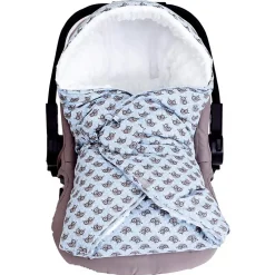 Sevira Kids Couverture enveloppante nid d'ange bébé réversible en coton minky ELI* Couverture