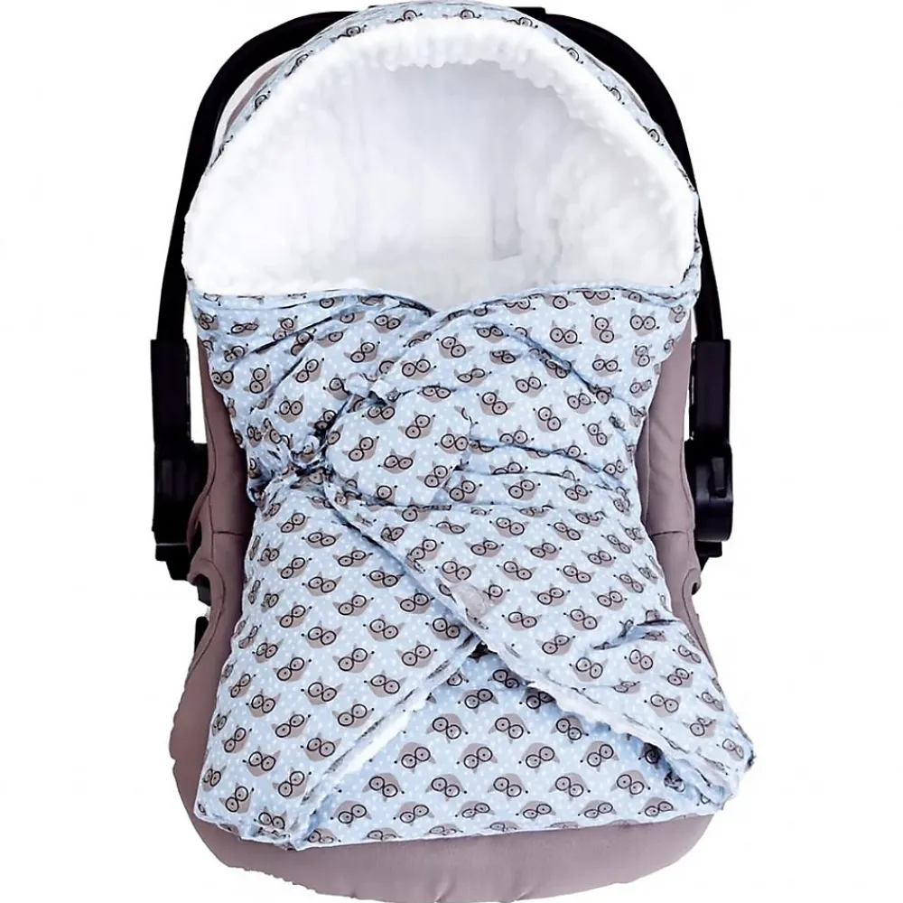 Sevira Kids Couverture enveloppante nid d'ange bébé réversible en coton minky ELI* Couverture