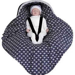 Sevira Kids Couverture enveloppante nid d'ange bébé réversible en coton minky ELI* Couverture