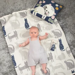 Couverture en coton bio Gots Chat>Sevira Kids Online