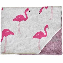 Couverture en coton bio FLAMANT ROSE><noscript><img width=