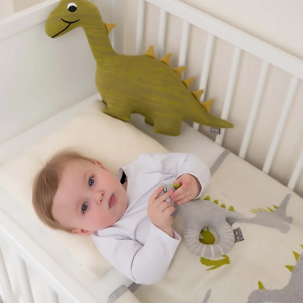 Sevira Kids Couverture en coton bio GOTS Dinosaure* Couverture