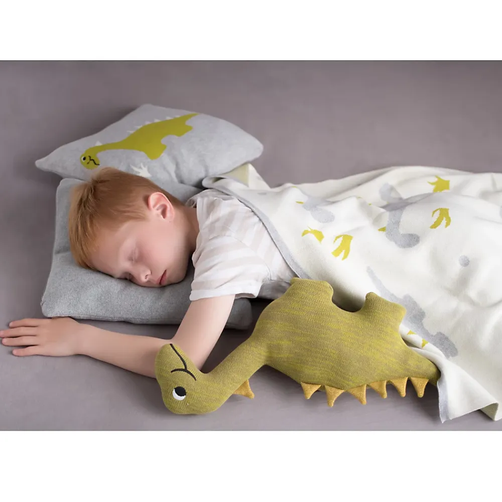 Sevira Kids Couverture en coton bio GOTS Dinosaure* Couverture