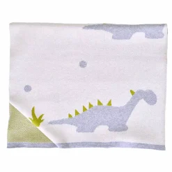 Sevira Kids Couverture en coton bio GOTS Dinosaure* Couverture