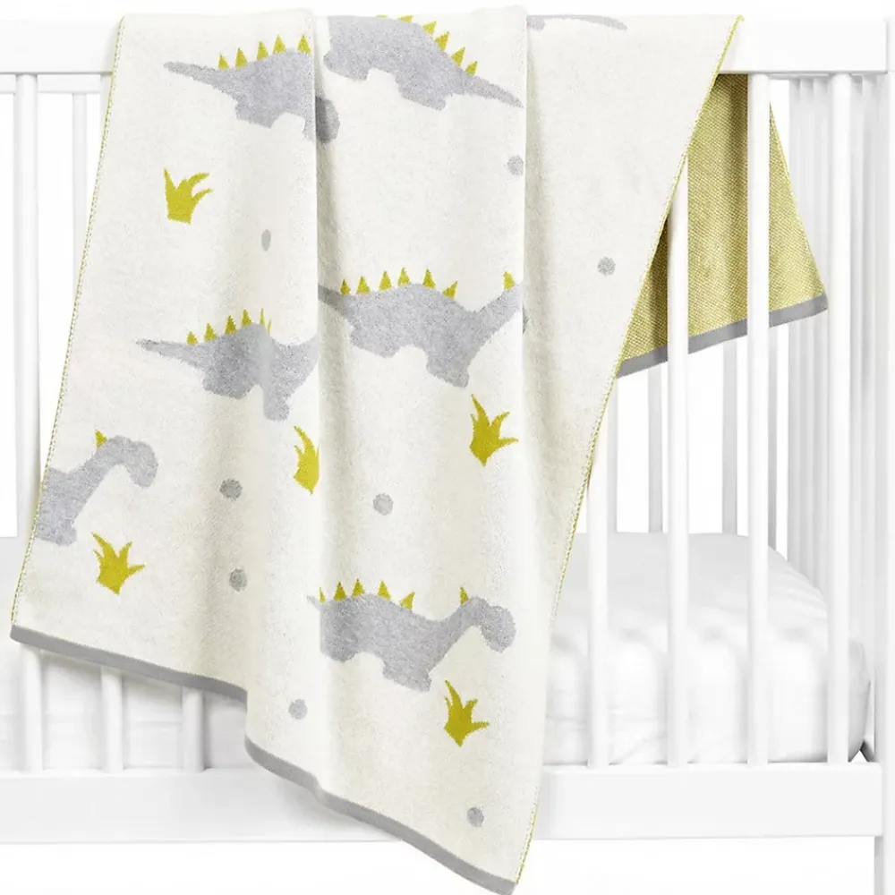 Sevira Kids Couverture en coton bio GOTS Dinosaure* Couverture
