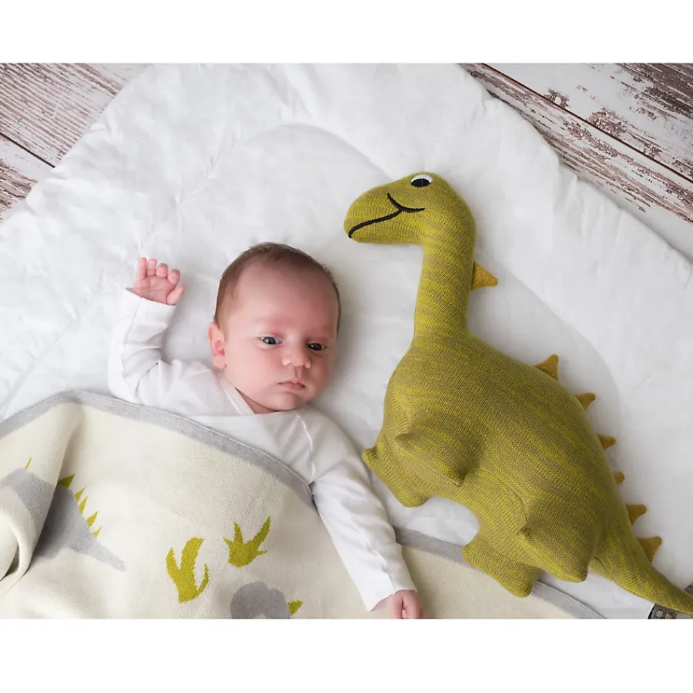Sevira Kids Couverture en coton bio GOTS Dinosaure* Couverture
