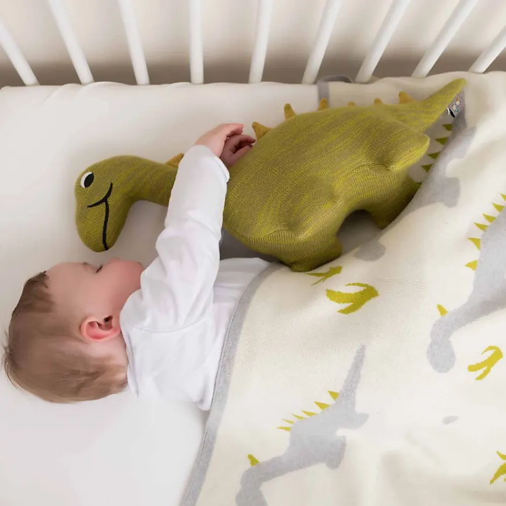Sevira Kids Couverture en coton bio GOTS Dinosaure* Couverture