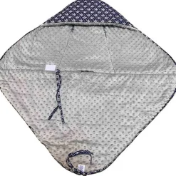 Sevira Kids Couverture enveloppante nid d'ange bébé réversible en coton minky ELI* Couverture