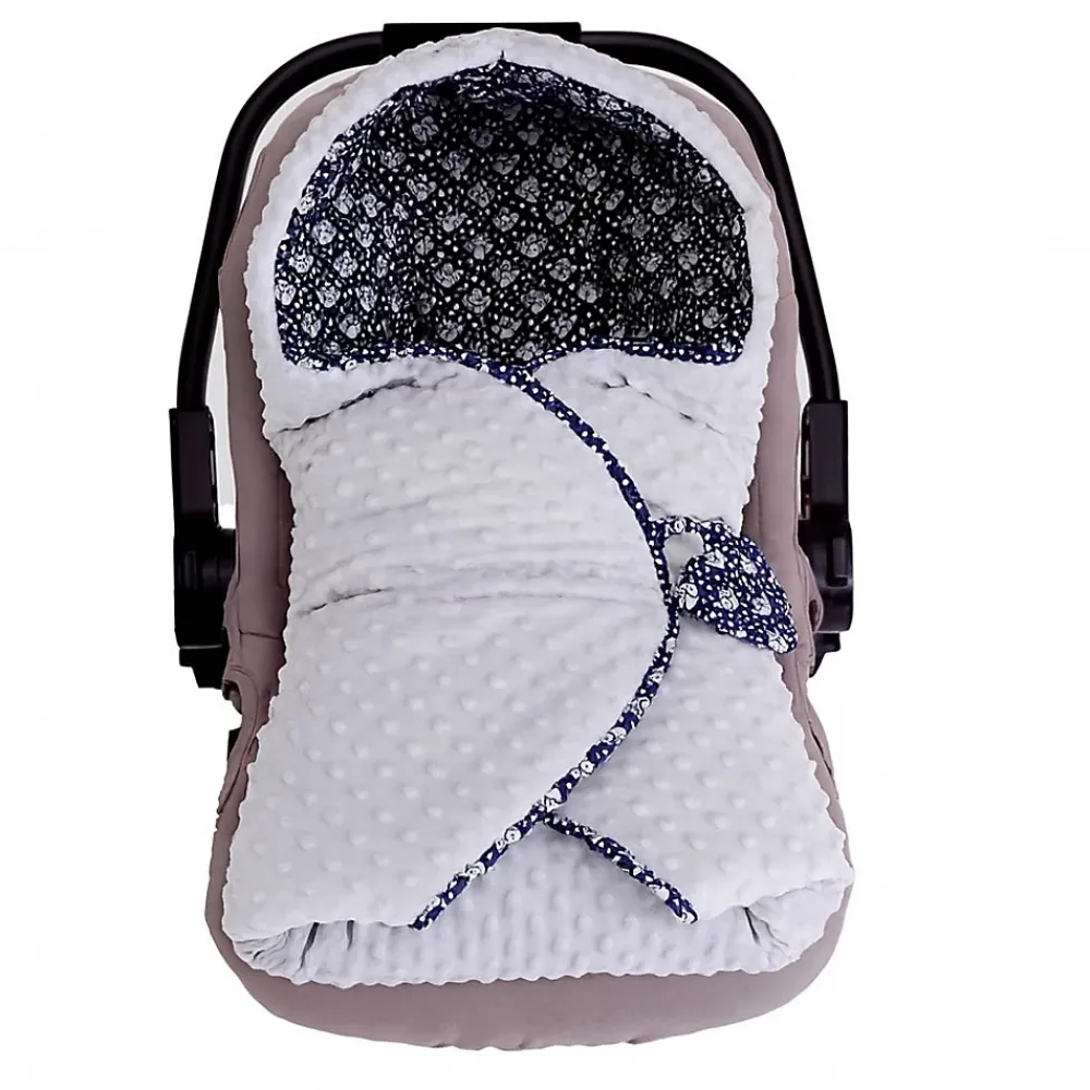 Sevira Kids Couverture enveloppante nid d'ange bébé réversible en coton minky ELI* Couverture
