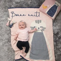 Sevira Kids Couverture en coton bio Gots Chaton* Couverture