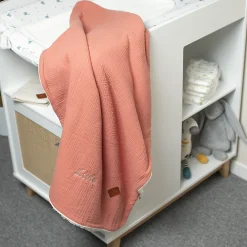 Couverture en gaze de coton et sherpa Jeanne>Sevira Kids New