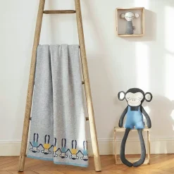 Sevira Kids Couverture pour bébé en coton bio SINGE* Couverture