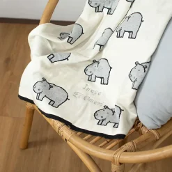 Couverture plaid en coton bio HIPPO><noscript><img width=