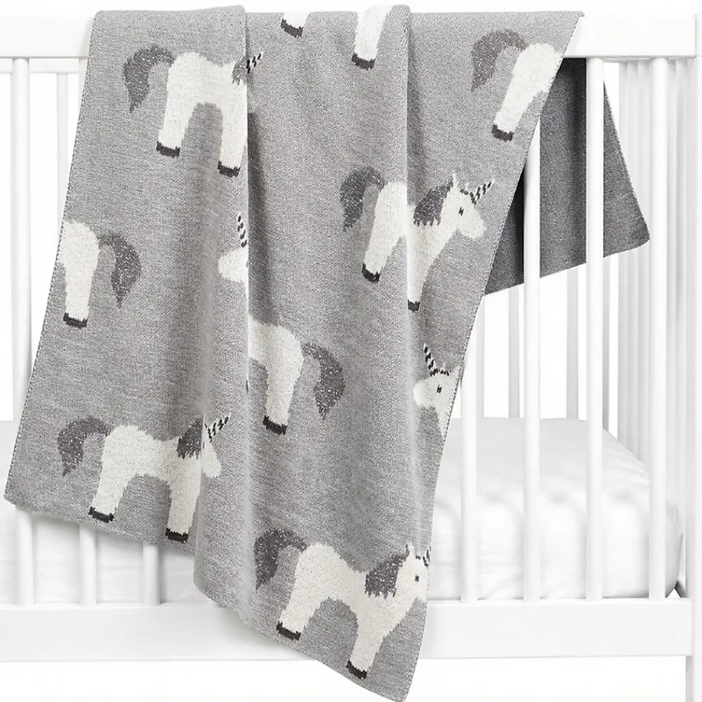 Couverture pour bébé en coton bio LICORNE>Sevira Kids