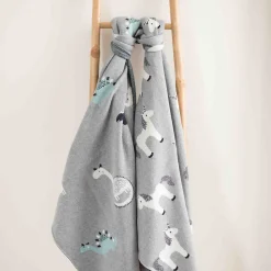 Couverture pour bébé en coton bio LICORNE><noscript><img width=