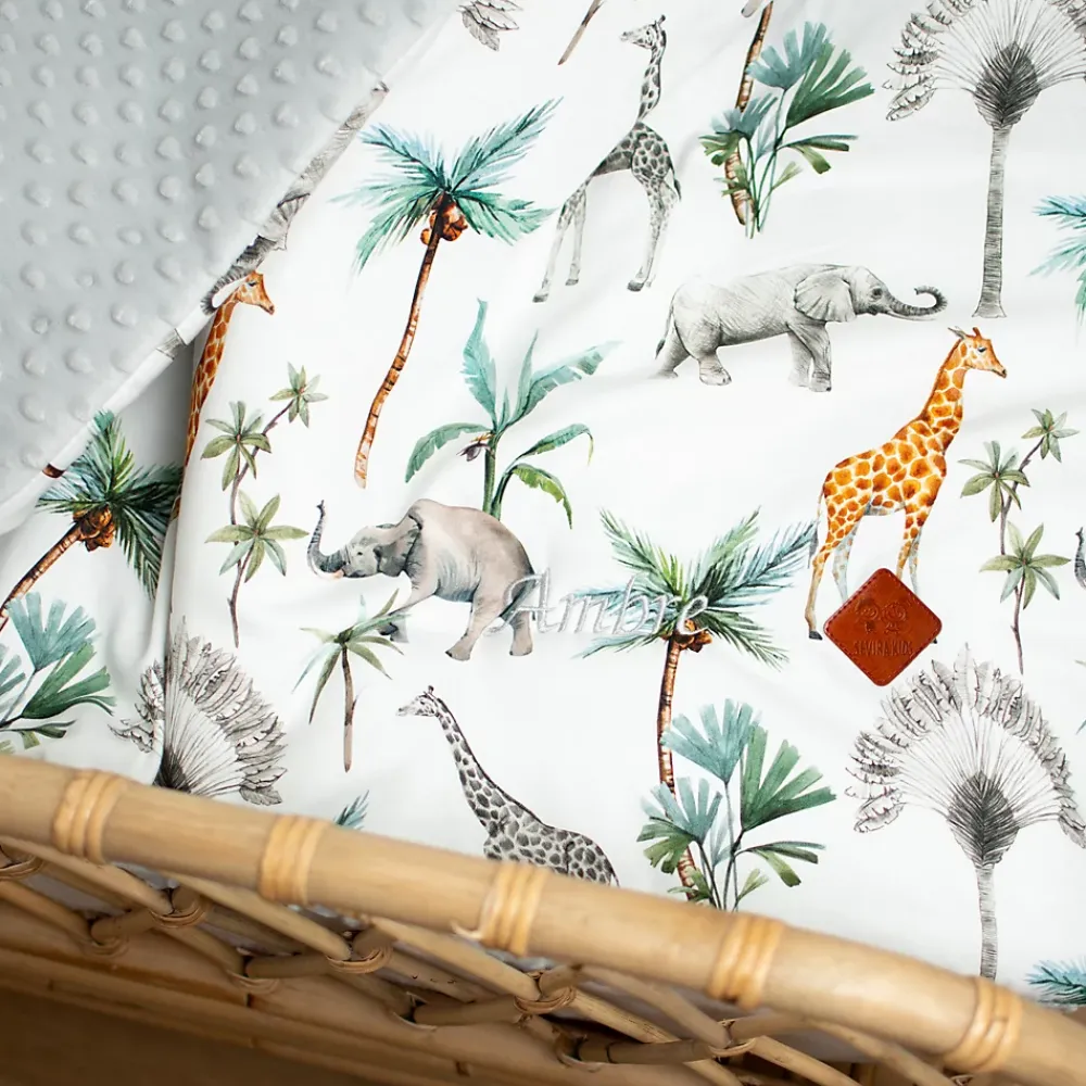 Sevira Kids Couverture réversible en minky Safari* Couverture